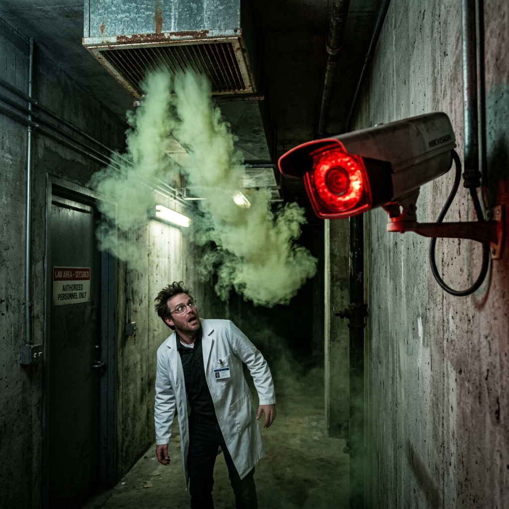 Nolan targeted by GLaDOS in corridor